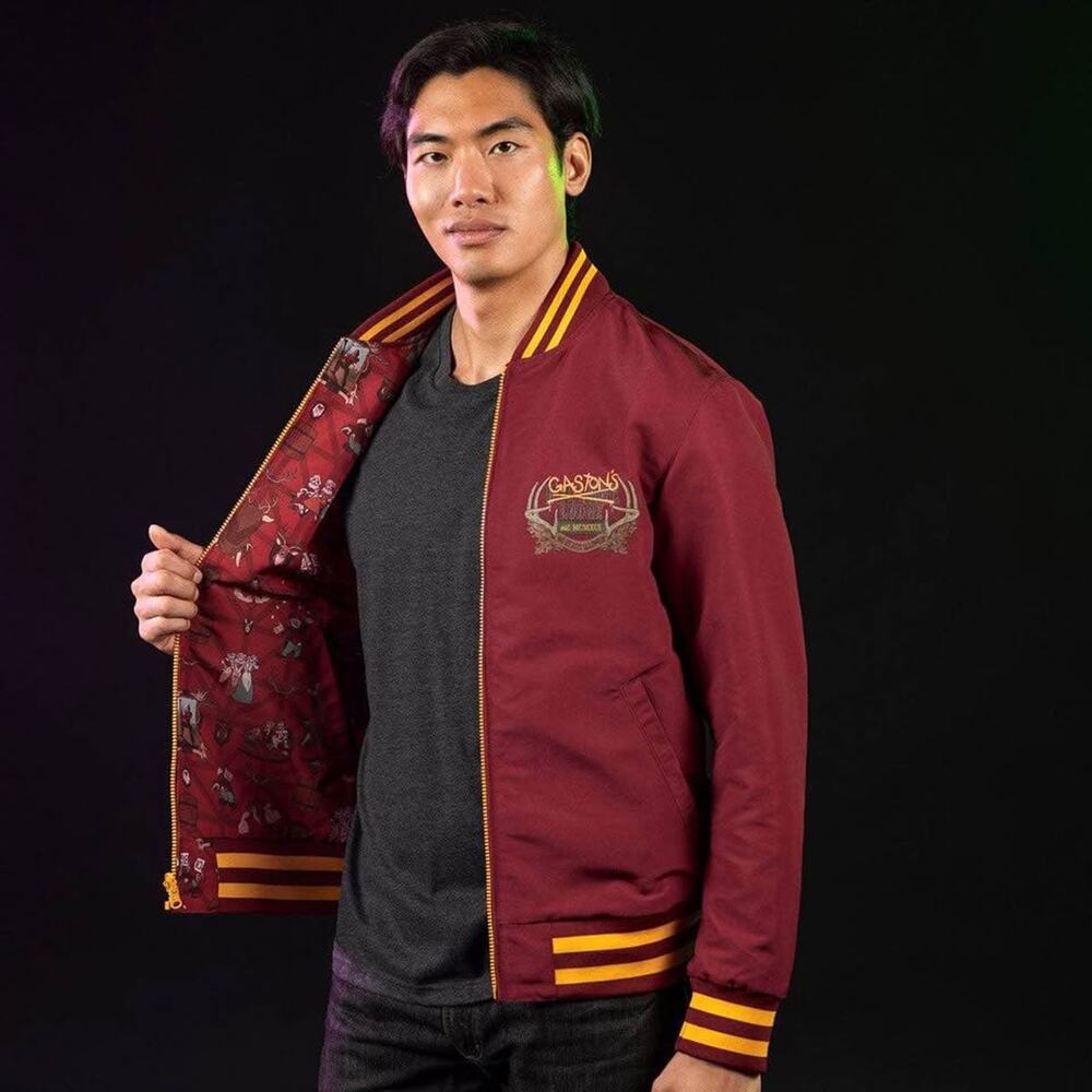 RSVLTS Disney Gaston’s Lodge Bomber Jacket Small New Beauty & the Beast LeFou